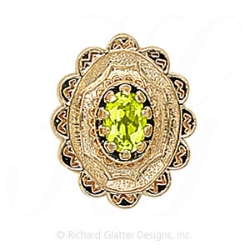 GS317 PD - 14 Karat Gold Peridot Slide 